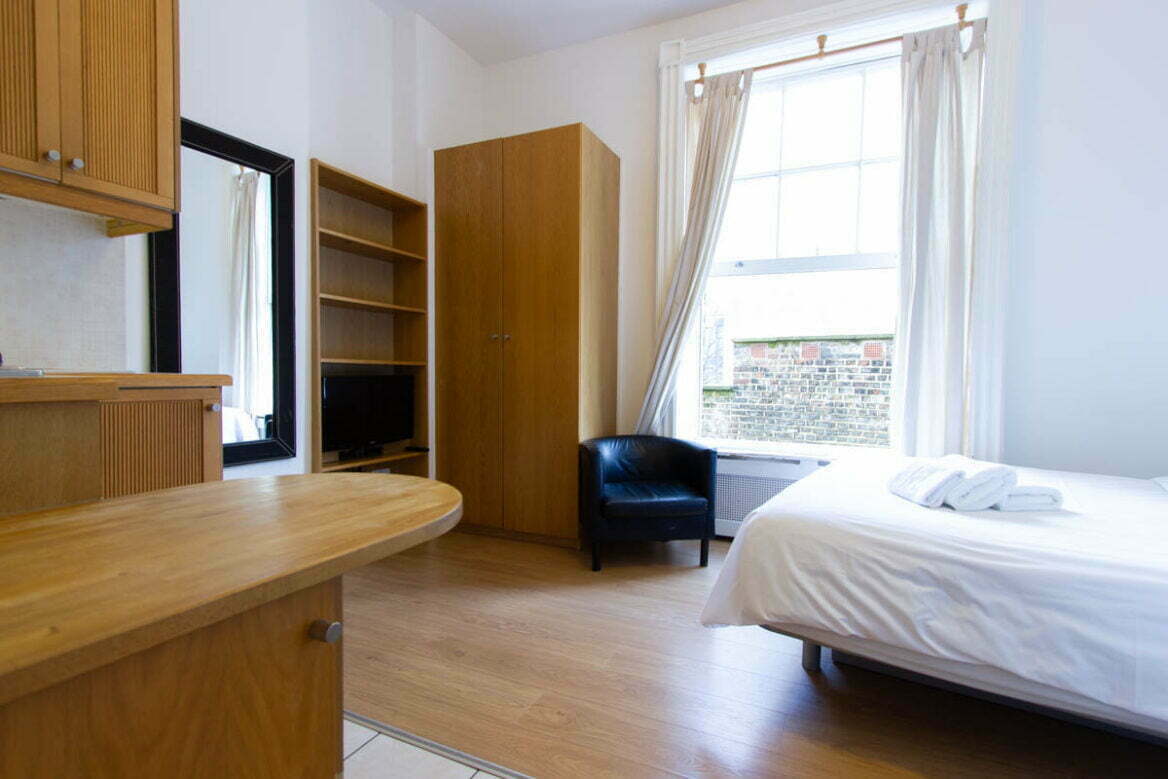 Serviced studio apartments in Bloomsbury, central Lonodn.